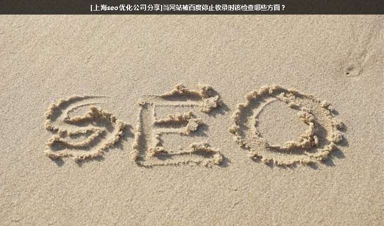 [上海seo優(yōu)化公司分享]當(dāng)網(wǎng)站被百度停止收錄時(shí)該檢查哪些方面？